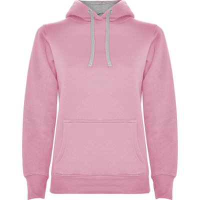 Sudadera Entallada Mujer con Capucha ROSA CLARO/GRIS VIGORE M