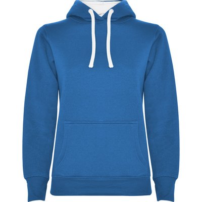 Sudadera Entallada Mujer con Capucha Royal/Blanco 2Xl