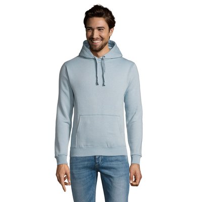 Sudadera Hombre con Capucha 280g Azul Crema M