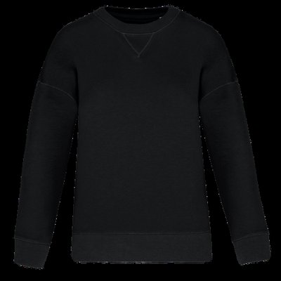 Sudadera hombros caídos mujer Black S
