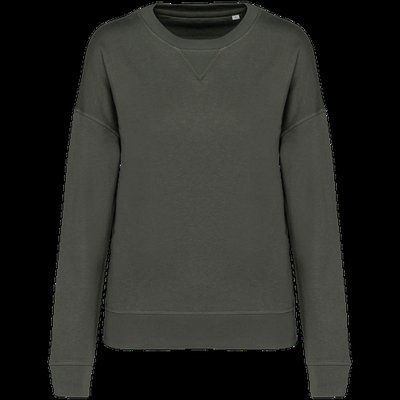 Sudadera hombros caídos mujer Organic Khaki M