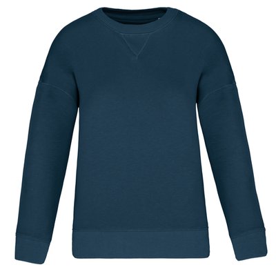 Sudadera hombros caídos mujer Peacock Blue Xs