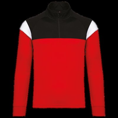 Sudadera infantil 1/4 cremallera Sporty Red / Black 12/14 ans