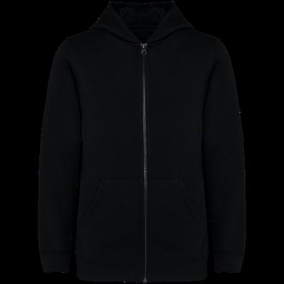 Sudadera infantil con capucha y cremallera Black 4/6 ans