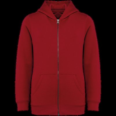 Sudadera infantil con capucha y cremallera Hibiscus Red 4/6 Ans