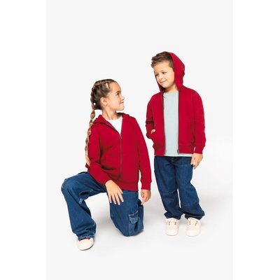 Sudadera infantil con capucha y cremallera