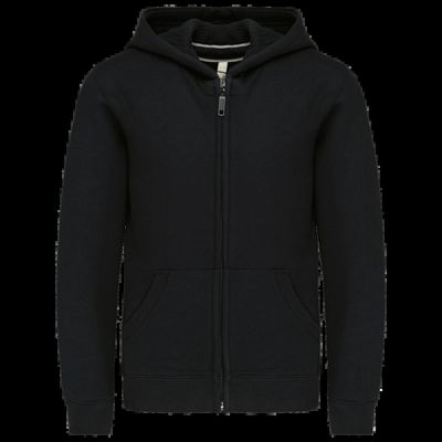Sudadera infantil con cremallera y capucha Black 6/8 Ans