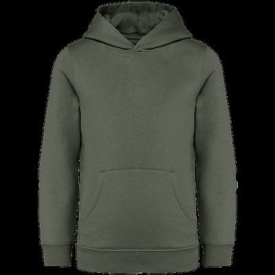 Sudadera infantil sin cremallera y con capucha Organic Khaki 12/14 ans
