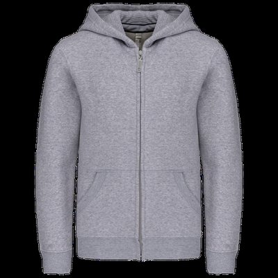 Sudadera infantil con cremallera y capucha Oxford Grey 8/10 Ans