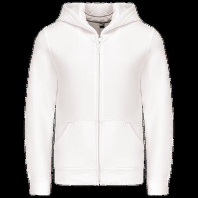 Sudadera infantil con cremallera y capucha White 8/10 Ans