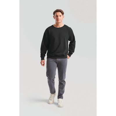 Sudadera manga raglán Black S