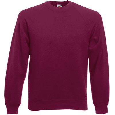 Sudadera manga raglán Burgundy Xxl