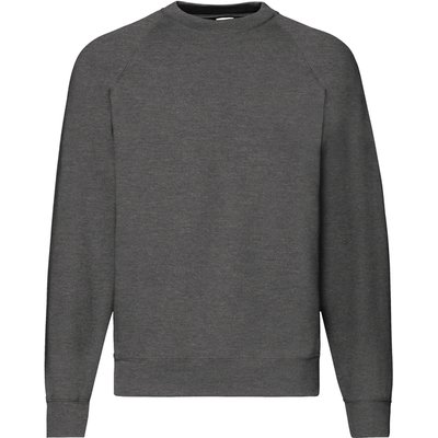 Sudadera manga raglán Dark Heather Grey XL