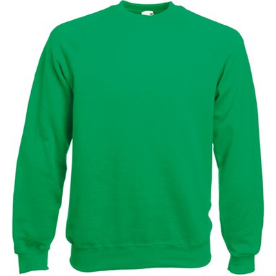 Sudadera manga raglán Kelly Green Xl
