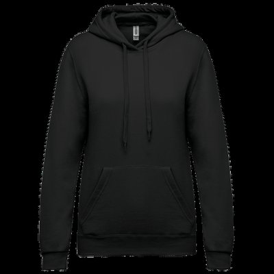 Sudadera de mujer con capucha y bolsillos Black XXL