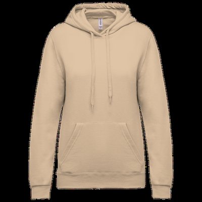 Sudadera de mujer con capucha y bolsillos Light Sand XXL