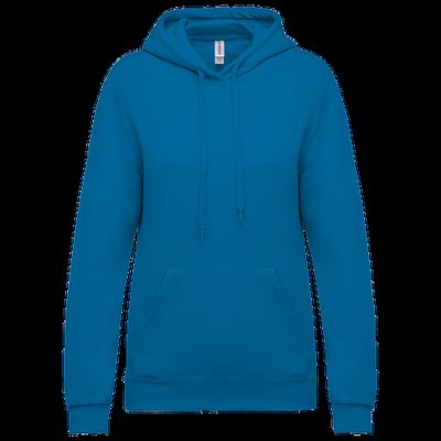 Sudadera de mujer con capucha y bolsillos Tropical Blue L
