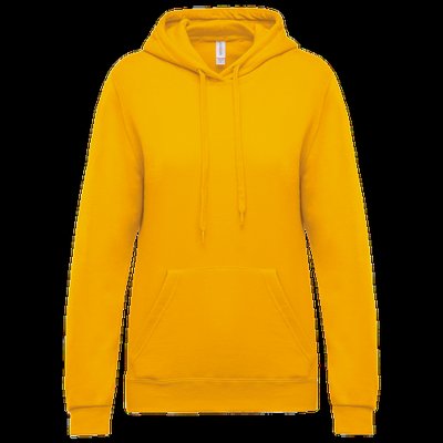 Sudadera de mujer con capucha y bolsillos Yellow L