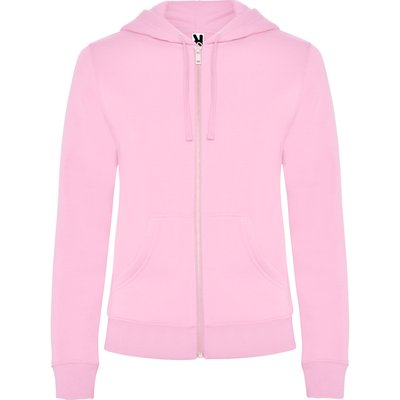Sudadera de mujer con capucha forrada Rosa Claro 3Xl