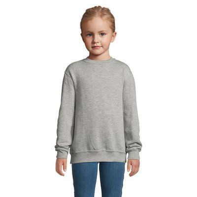 Sudadera Niño 280g Algodón-Poliéster Gris Jaspeado L