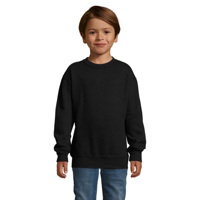 Sudadera Niño 280g Algodón-Poliéster Negro 3Xl