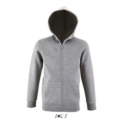 Sudadera Niño con Capucha 260g Gris Melange 2 10 Años