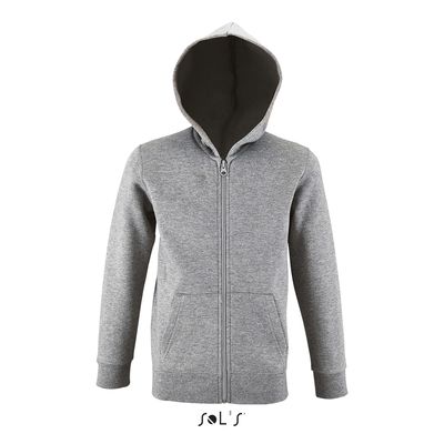 Sudadera Niño con Capucha 260g Gris Melange 2 12 Años