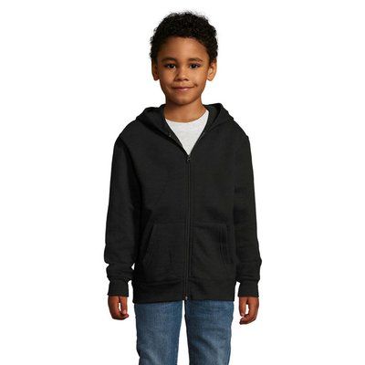 Sudadera Niño con Capucha 260g Negro 10 Años