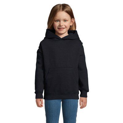 Sudadera Niño Capucha 280g Azul Mar L