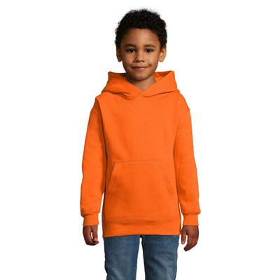 Sudadera Niño Capucha 280g Naranja XL