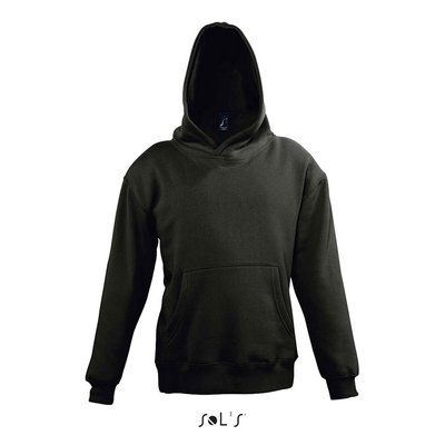 Sudadera Niño Capucha 280g Negro/ Negro Opaco XL