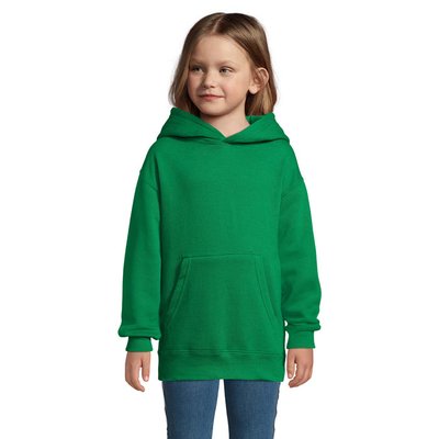 Sudadera Niño Capucha 280g Verde XL