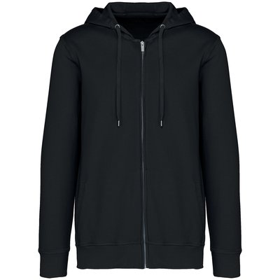Sudadera organic con cremallera y capucha Washed black L