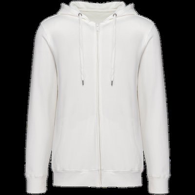 Sudadera organic con cremallera y capucha Washed Ivory XS