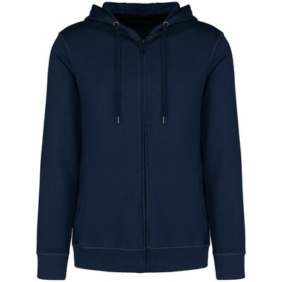 Sudadera organic con cremallera y capucha Washed Navy Blue M