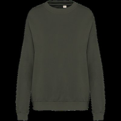 Sudadera oversize algodón orgánico Unisex Washed Organic Khaki XXL