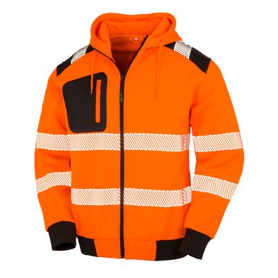 Sudadera de seguridad reciclada reflectante Fluorescent Orange M