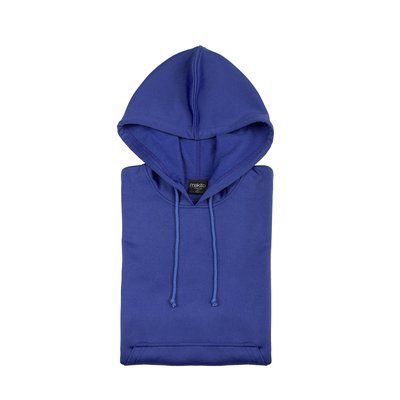 Sudadera técnica niños con capucha 100% poliéster Azul 6-8