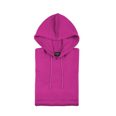 Sudadera técnica niños con capucha 100% poliéster Fucsi 10-12