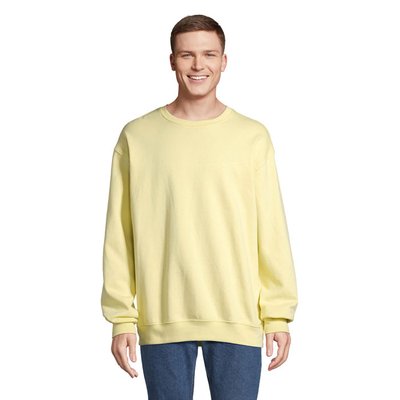 Sudadera Unisex 80% Algodón 20% Poliéster Reciclado Amarillo Claro Xl