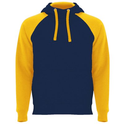 Sudadera unisex bicolor Azul Cobalto/Amarillo Golden Xl