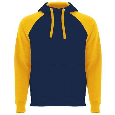 Sudadera unisex bicolor AZUL COBALTO/AMARILLO GOLDEN Xs
