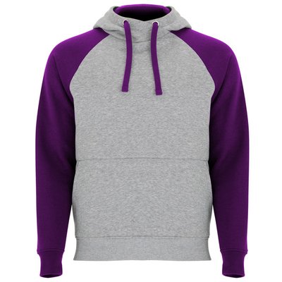 Sudadera unisex bicolor Gris Vigore/Purpura 11/12