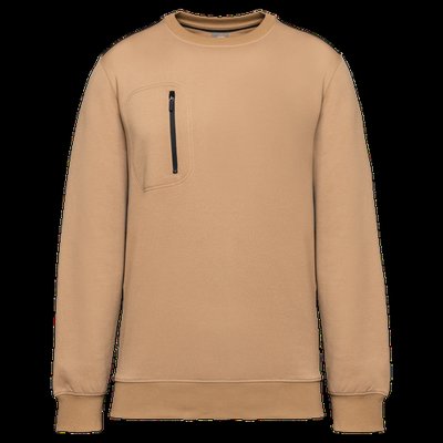 Sudadera unisex con bolsillo a zip Camel / Black 4XL