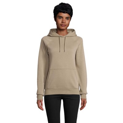 Sudadera Unisex con Capucha 280g Caqui S