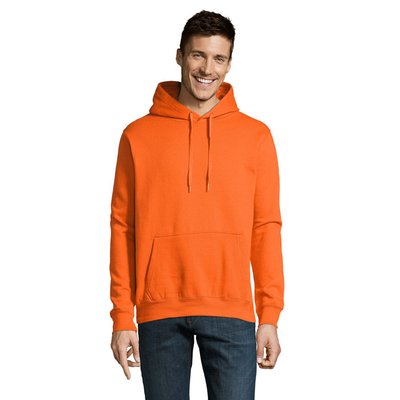 Sudadera Unisex con Capucha Naranja S