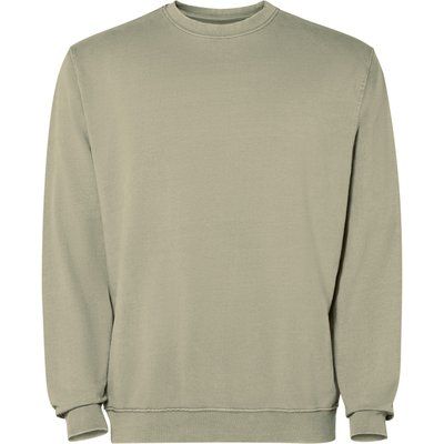 Sudadera unisex cuello redondo Kaki Claro Lavado Xl