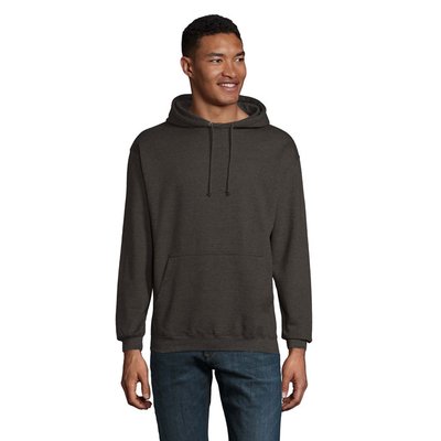 Sudadera Unisex Eco con Capucha Antracita Mezcla S
