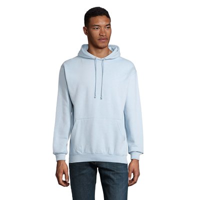 Sudadera Unisex Eco con Capucha Azul Crema 3XL