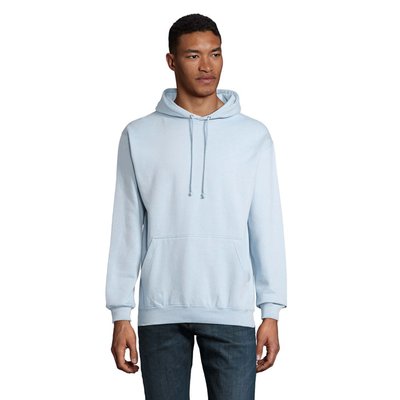Sudadera Unisex Eco con Capucha Azul Crema L